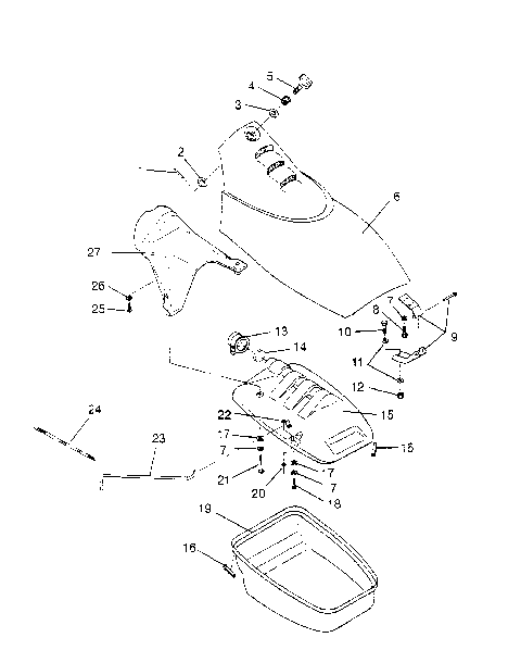 FRONT STORAGE COMPARTMENT SL 650 B954058 (4930483048A008)