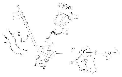 HANDLEBAR AND CONTROLS ASSEMBLY [302222]
