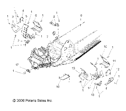 CHASSIS, FRONT - S07PS6HS/HSA/HSB (49SNOWCHASSISFRTCLEAN)