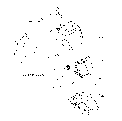 HEADLIGHT POD and SPEEDOMETER - A07TH50EA (49ATVHEADLIGHTX2QUAD)
