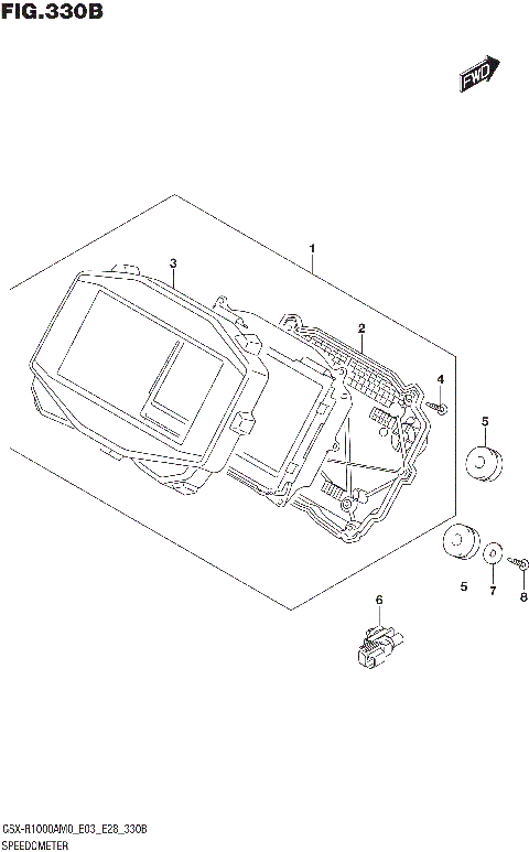 SPEEDOMETER (GSX-R1000A:E28)