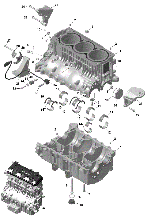 01- ROTAX - Crankcase