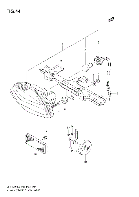 REAR COMBINATION LAMP (LT-F400FZ E28)