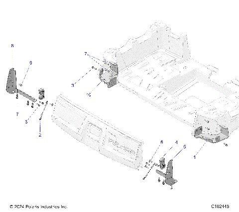 BODY, TAILGATE BRACKETS - A25SWE57F1/C1/E1 (C102448)