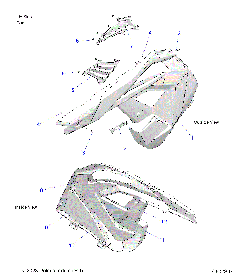 BODY, SIDE PANEL, LH - S24CEU5TSL (C602397)