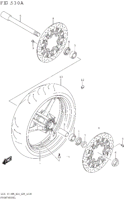 FRONT WHEEL (GSX-R750Z)
