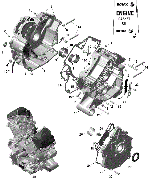 01- ROTAX - Crankcase