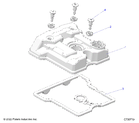 ENGINE, VALVE COVER - R24MAA57F1/MASC1/F1/C9/F9/CK (C730719)