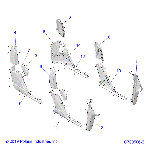 BODY, ROCKER PANELS - D22P4ED4B4/FD4B4 (C700506-2)