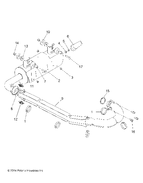 ENGINE, EXHAUST SYSTEM - R16RCA57A1/A4/B1/B4 (49RGREXHAUST15570)
