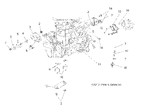 ENGINE, MOUNTING - A13MH76FF (49ATVENGINEMTG11SP800)