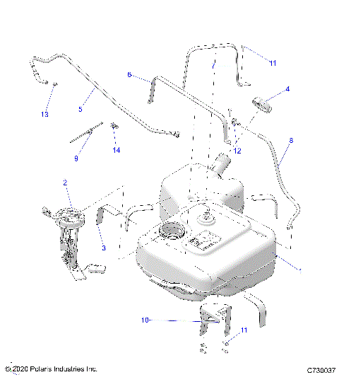 FUEL SYSTEM, TANK - R25RRED4JA (C730037)