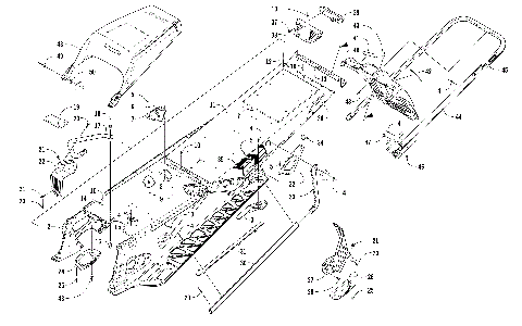 TUNNEL, REAR BUMPER, AND SNOWFLAP ASSEMBLY [104436]