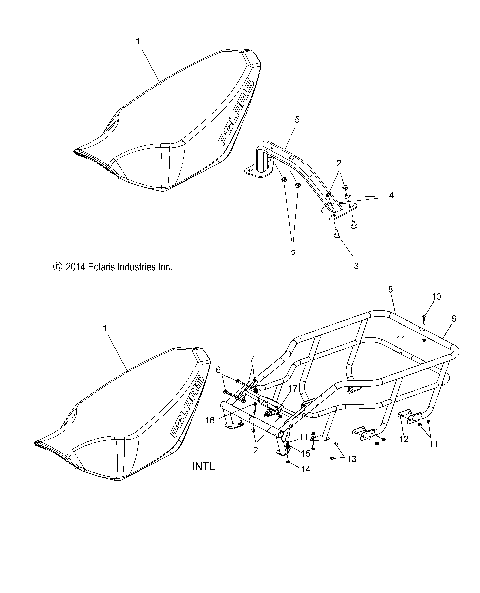 BODY, SEAT ASM. and RACK - S16CU5BSL/BEL (49SNOWSEAT15550155)