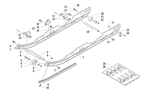 SLIDE RAILS AND TRACK ASSEMBLY