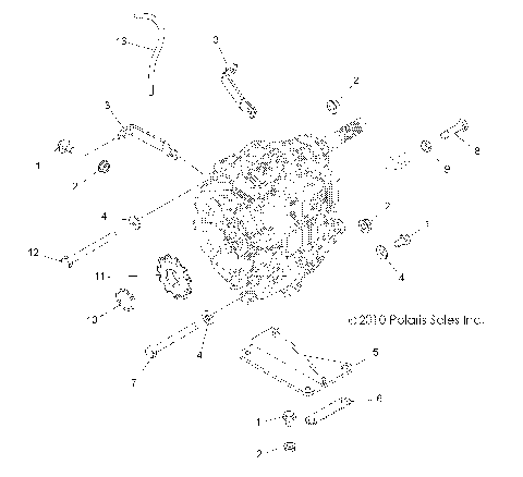 DRIVE TRAIN, MAIN GEARCASE MOUNTING - A11EA32FA (49ATVGEARCASEMTG11BOSSI)