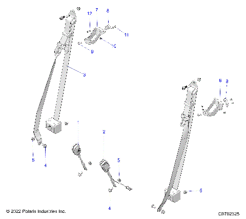 BODY, SEAT BELT MOUNTING - G25GXP99 (C0702325)