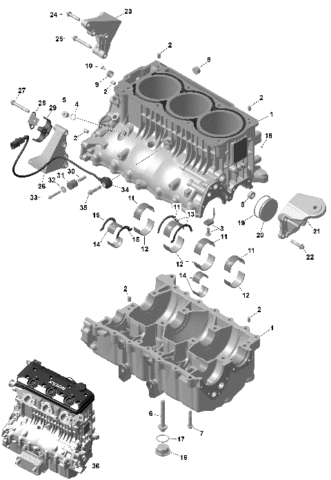01- ROTAX - Crankcase