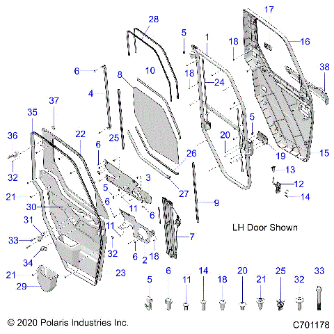 BODY, DOOR, FULL - R21RRU99A9/AC/AP/AW/B9/BC/BP/BW (C701178)