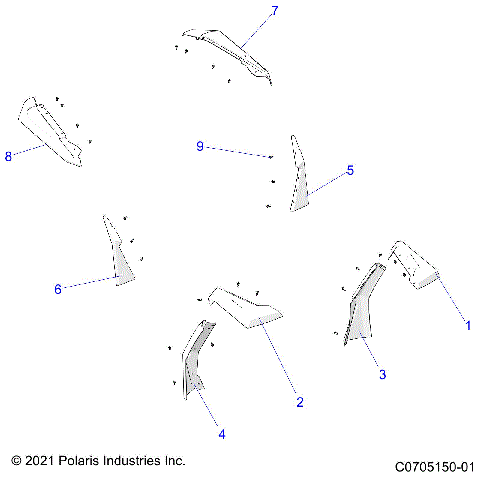 BODY, FENDER FLAIRS - Z23NAS99CR/FR (C0705150-01)