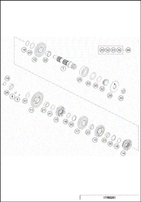 TRANSMISSION II - COUNTERSHAFT