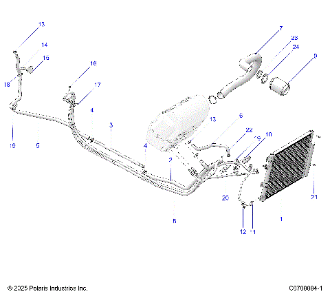 BODY, HVAC CONDENSER AND HOSES