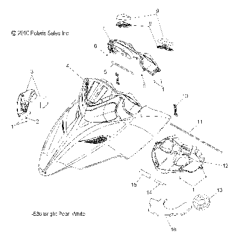 BODY, HOOD ASM. - S12PT6HSL/HEL (49SNOWHOOD11600TRG)