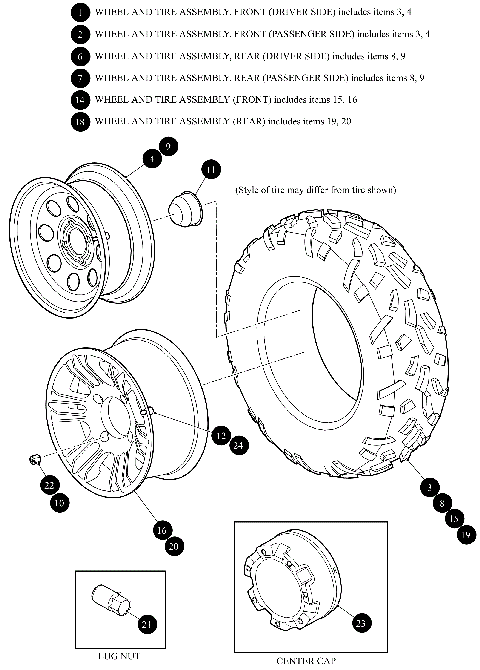 WHEELS AND TIRES [302517]