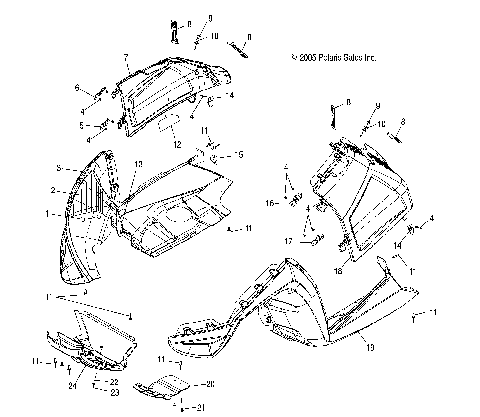 NOSEPAN and SIDEPANELS - S07MX4CS/CE (4997179717A07)