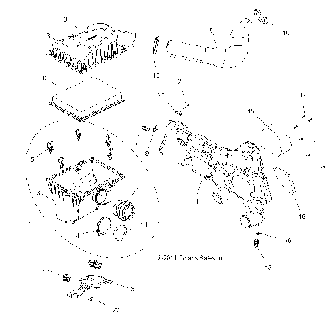 ENGINE, AIR INTAKE SYSTEM - R12VH57AD (49RGRAIRBOX12RZR570)