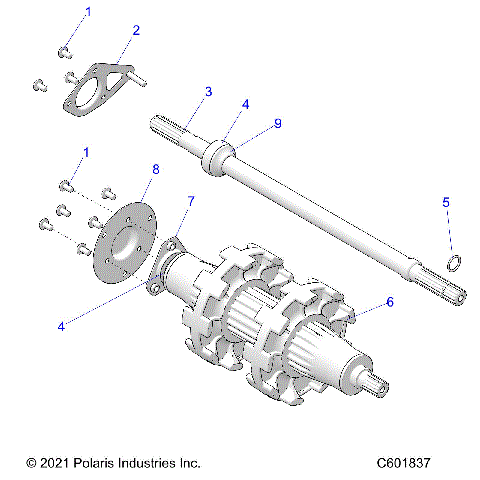 DRIVE TRAIN, JACKSHAFT and DRIVESHAFT - S24TDL6KSA (C601837)