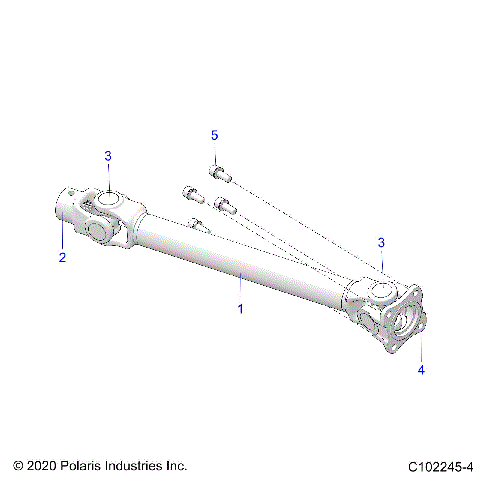 DRIVE TRAIN, REAR PROP SHAFT - A25SKE57C1/CK/E1/EK (C102245-4)