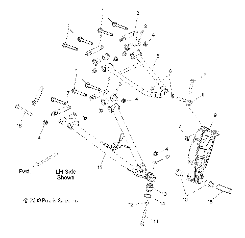 SUSPENSION, CONTROL ARMS and SPINDLE - S10BF6KSL/KSA/KEA (49SNOWSUSPFRT10PR)