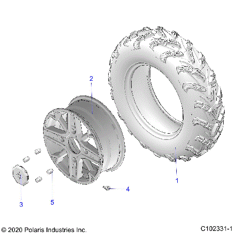 WHEELS, FRONT - A26SYE85AL (C102331-1)