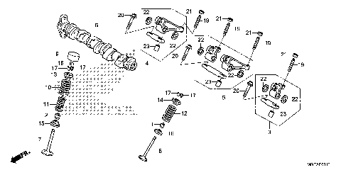 CAMSHAFT@VALVE (RR.)