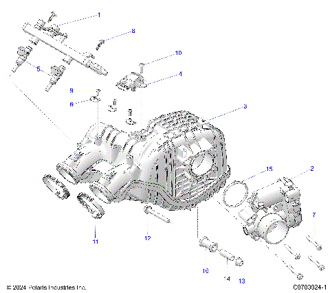ENGINE, AIR INTAKE MANIFOLD, THROTTLE BODY, FUEL RAIL
