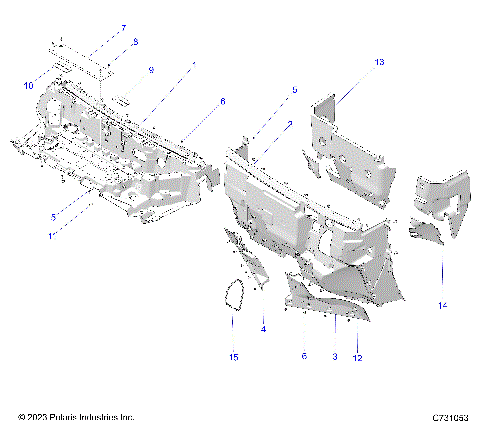BODY, HOOD LINER AND FRONT CLOSEOFF - R25X6W1RB9/BD/BM (C731053)