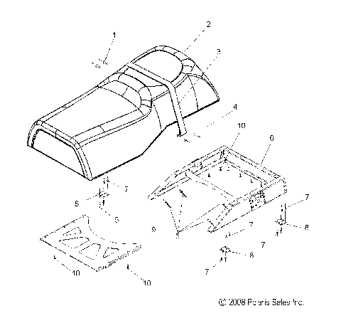 BODY, SEAT ASM. - S13SU4BEL (49SNOWSEAT10WIDELX)