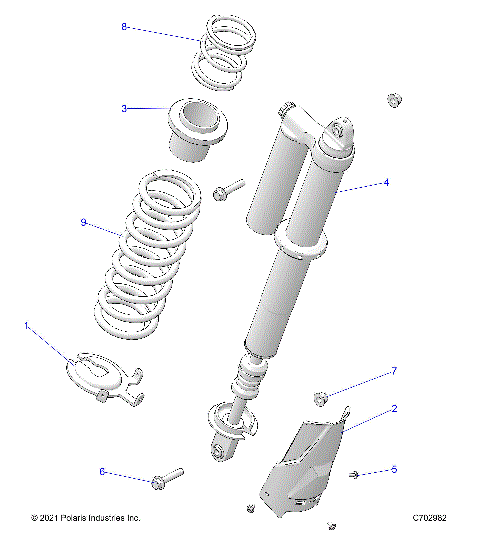 SUSPENSION, REAR SHOCK MOUNTING, STANDARD/PREMIUM - Z23GAE92A/92B (C702982)
