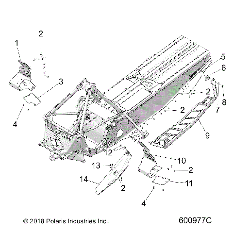 CHASSIS, CLUTCH GUARD/FOOTRESTS/RUNNING BOARDS - S20EKL8RS ALL OPTIONS (600977C)