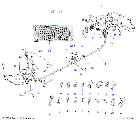 ELECTRICAL, WIRE HARNESS, CHASSIS - Z25X4B92AP/BP (C750786)