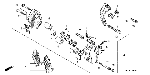 FRONT BRAKE CALIPER (L.)