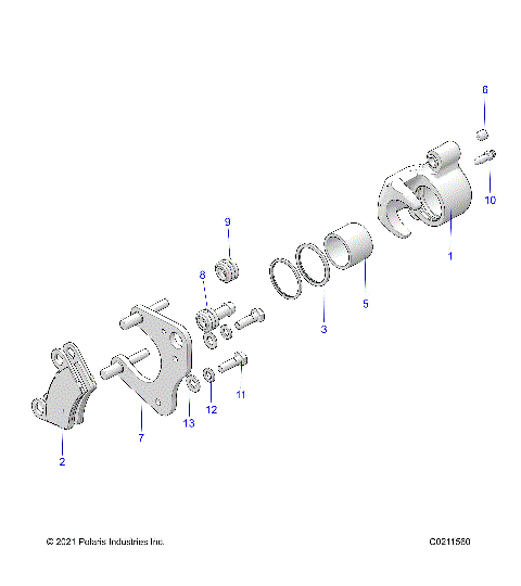 BRAKES, BRAKE CALIPER, FRONT - A22SEA57F1/T57C1/C2/F1/E1/E2 (C0211560)