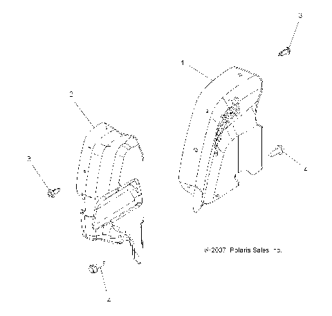 BODY, MUD GUARDS - A10LH46AX/AZ (49ATVMUDGUARD08SP400)