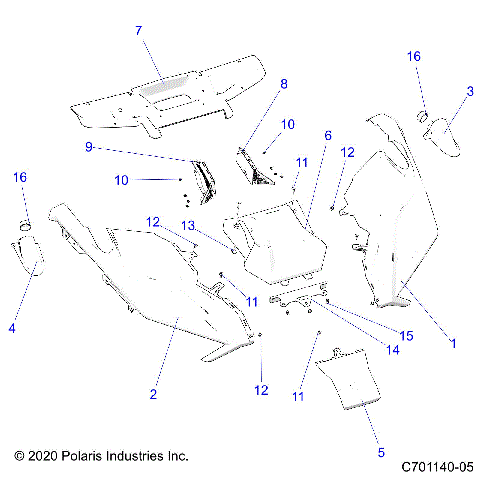 BODY, HOOD - Z23RMU2KAN/BN (C701140-05)