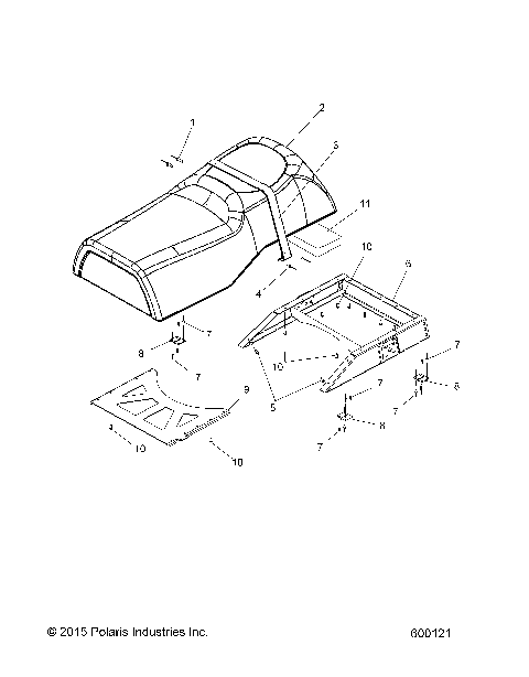 BODY, SEAT ASM. - S19SJA5BSL/BEL (600121)