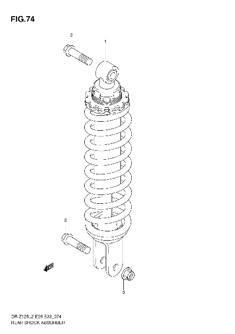 REAR SHOCK ABSORBER (DR-Z125 E28)