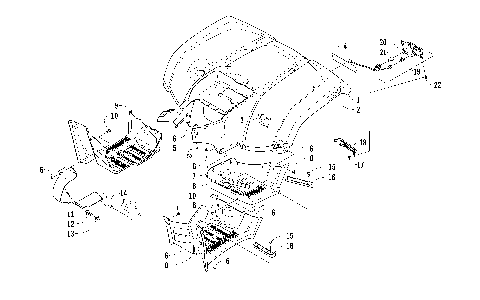 REAR BODY PANEL AND FOOTWELL ASSEMBLIES [96185]