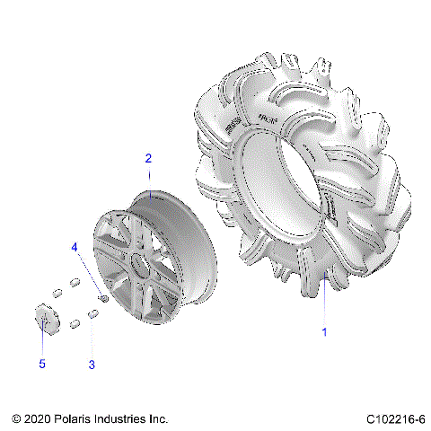 WHEELS, REAR - A26SXN85A7 (C102216-6)