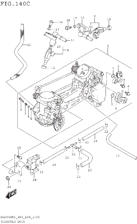 THROTTLE BODY (DL650AM2 E33)